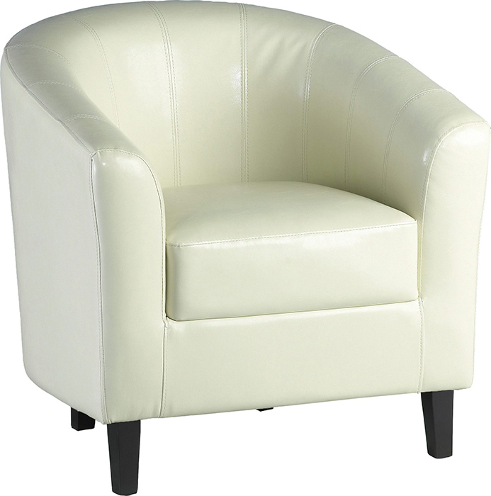 Tempo Tub Chair In Cream Faux Leather